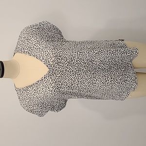 Bobeau animal print light weight sweater